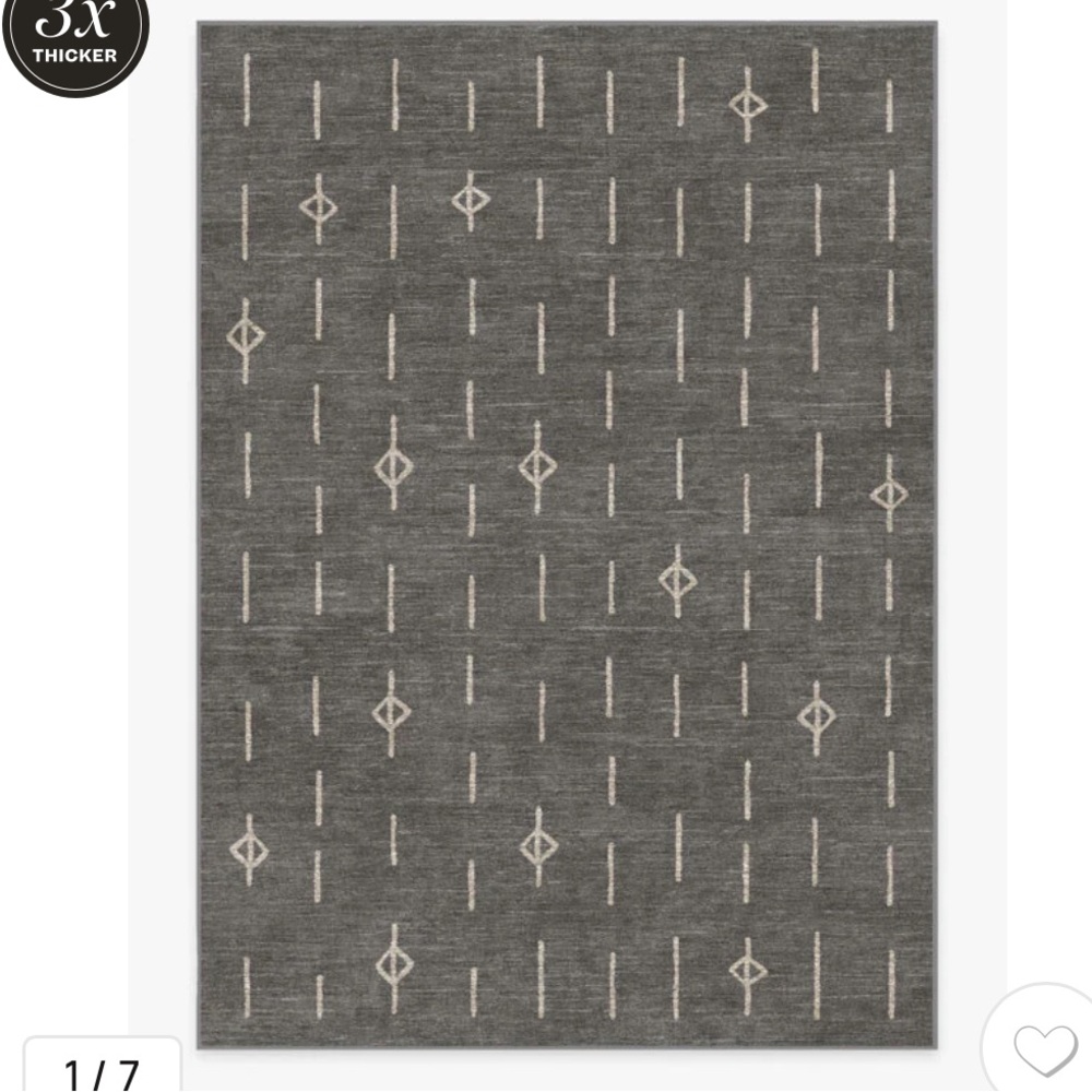 Ruggable Grey Alina (Cover only) 5 x 7